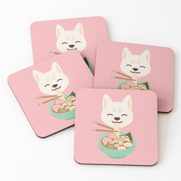 Item preview, Cream Shiba Inu eats ramen designed and sold by MINIMOillu.