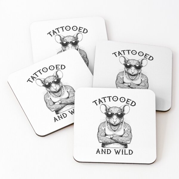 Item preview, Tattooed And Wild Funny Inked Mouse Animal Tattoo Lover designed and sold by GrandeDuc.