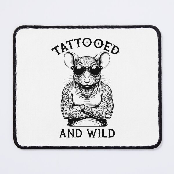 Item preview, Tattooed And Wild Funny Inked Mouse Animal Tattoo Lover designed and sold by GrandeDuc.
