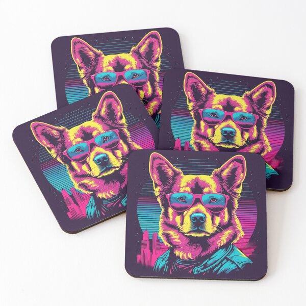 Item preview, Dog with glasses the intrepid traveler who turns every car ride into a stylish adventure, with the wind blowing between the ears and lenses reflecting the moving landscape designed and sold by Pulsant  Paintings.