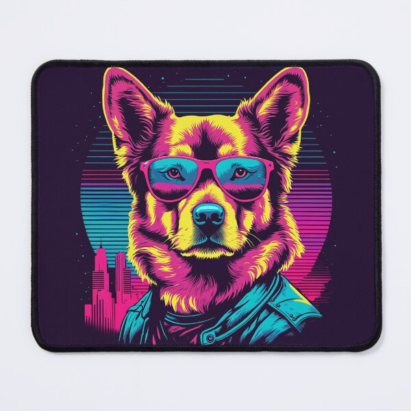 Item preview, Dog with glasses the intrepid traveler who turns every car ride into a stylish adventure, with the wind blowing between the ears and lenses reflecting the moving landscape designed and sold by Pulsant Paintings.