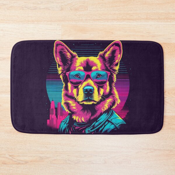 Item preview, Dog with glasses the intrepid traveler who turns every car ride into a stylish adventure, with the wind blowing between the ears and lenses reflecting the moving landscape designed and sold by Pulsant  Paintings.