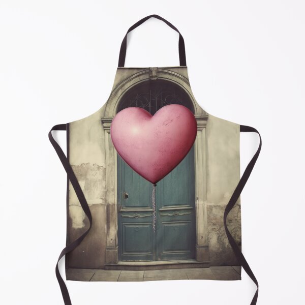 Item preview, Love Heart and Old Door. Pink Hert Shaped Balloon and Vintage Door designed and sold by maxa0109.