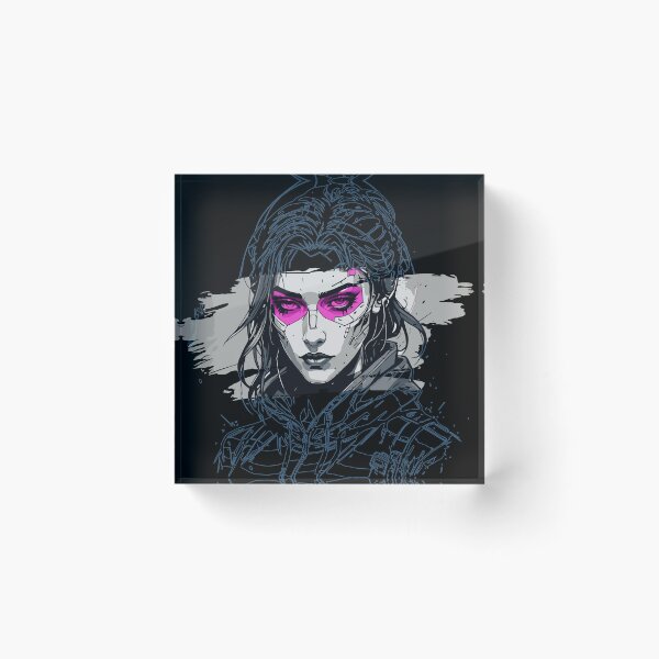 Item preview, Synthwave Vaporwave Cyborg Girl v1 designed and sold by Geek-O-MNL.
