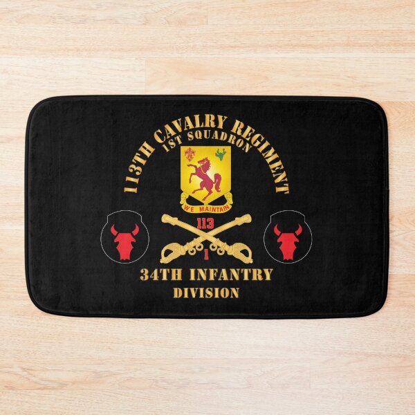 Item preview, 113th Cavalry Regiment - Cav Br - DUI - 1st Squadron w Red Regt Txt - 34th ID - SSI X 300 designed and sold by Military Insignia Products.