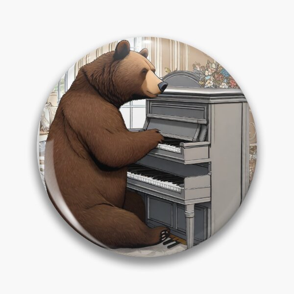 Item preview, Cute Grizzly Bear Playing Piano at Victoria Hall Zoo Pals designed and sold by sportsimpact.