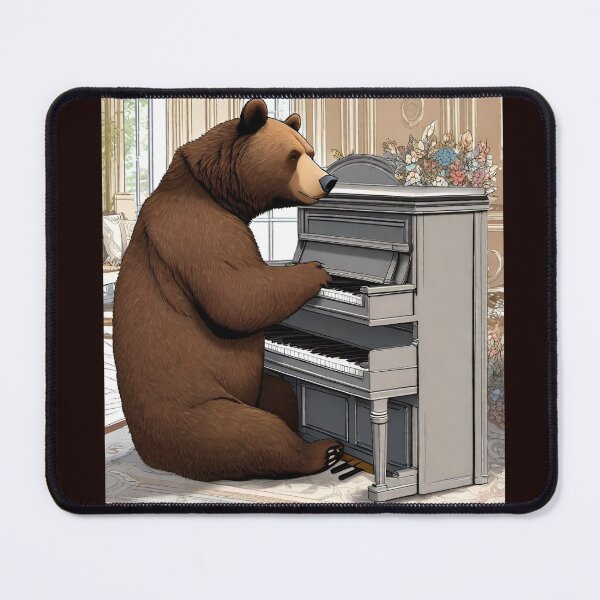 Item preview, Cute Grizzly Bear Playing Piano at Victoria Hall Zoo Pals designed and sold by sportsimpact.
