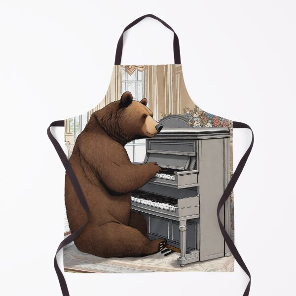 Item preview, Cute Grizzly Bear Playing Piano at Victoria Hall Zoo Pals designed and sold by sportsimpact.