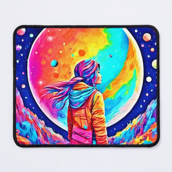 Item preview, Colorful Lunar Girl Art designed and sold by Health And Fitness Posts e-Store.