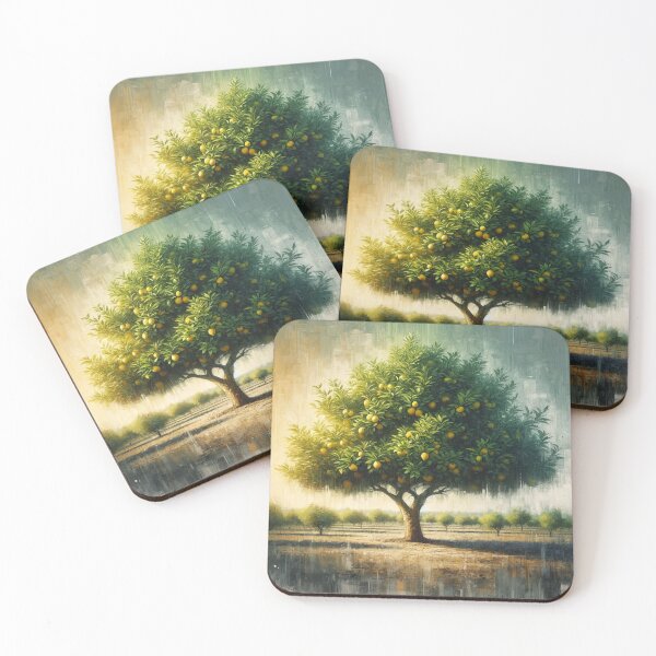 Item preview, Watercolor and Oil Paint Lemon Tree designed and sold by glowarya.