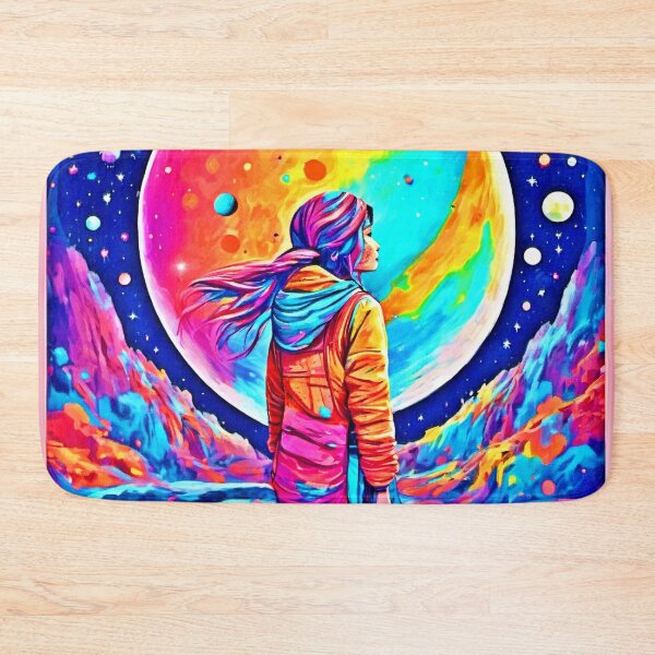 Item preview, Colorful Lunar Girl Art designed and sold by Health And Fitness Posts e-Store.