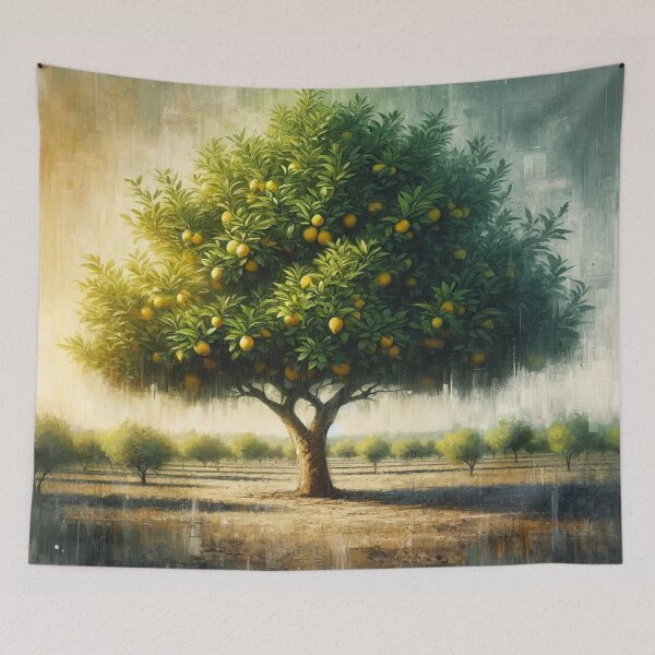 Item preview, Watercolor and Oil Paint Lemon Tree designed and sold by glowarya.