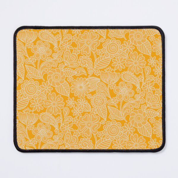 Aperçu de l'œuvre Floral des années 70 - Jaune créée et vendue par Studio-Ithelda.