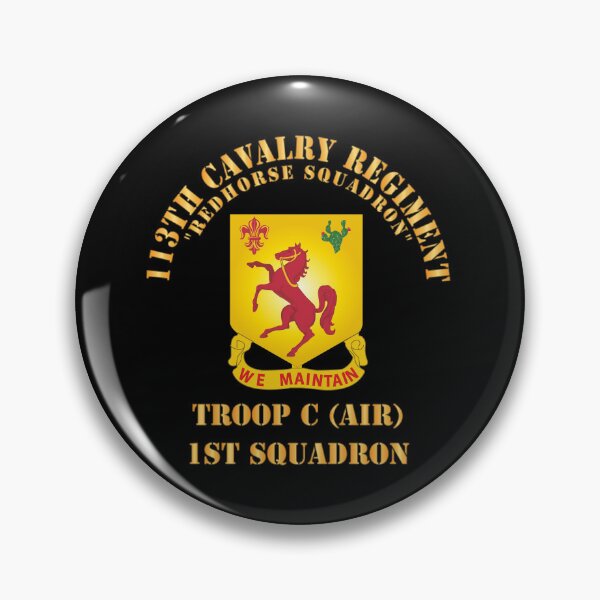 Item preview, 113th Cavalry Regiment - DUI - Redhorse Squadron - Troop C - 1st Squadron X 300 designed and sold by Military Insignia Products.