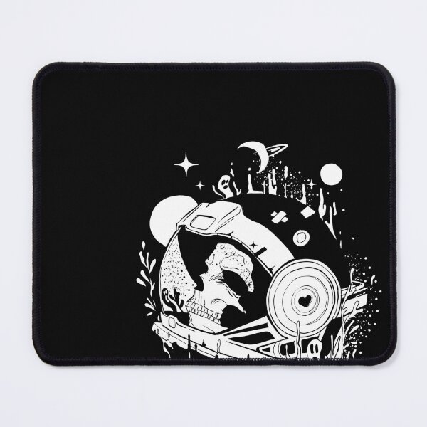 Item preview, Galactic Explorer Black and White Astronaut Skull designed and sold by IggysArrrt.