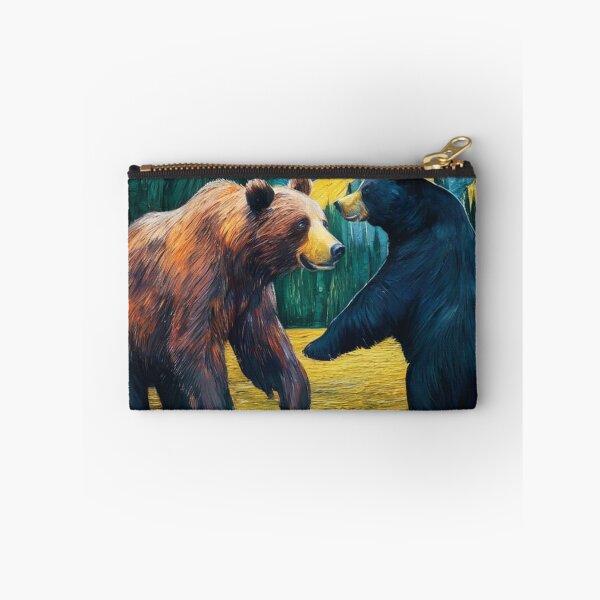 Item preview, Cute Grizzly Bear and Black Bear Playing in Field Zoo Pals designed and sold by sportsimpact.