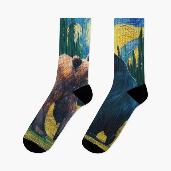 Item preview, Cute Grizzly Bear and Black Bear Playing in Field Zoo Pals designed and sold by sportsimpact.