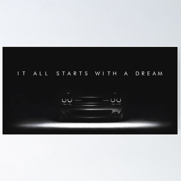 Item preview, Dodge Challenger Dreams Art Inspirational Man Cave designed and sold by SuccessHunters.