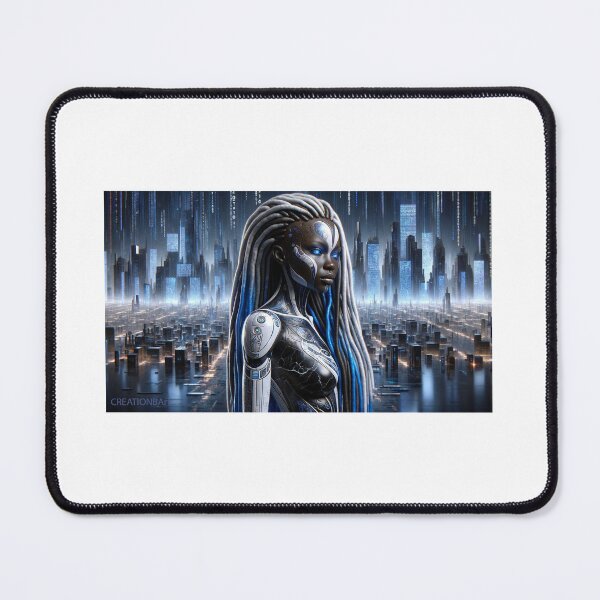 Item preview, ANDROID HUMANISM  13  ANDROID, SCI-FI, FUTURE, AFRICAN, DREADLOCKS, CYBER designed and sold by CREATIONBArt.
