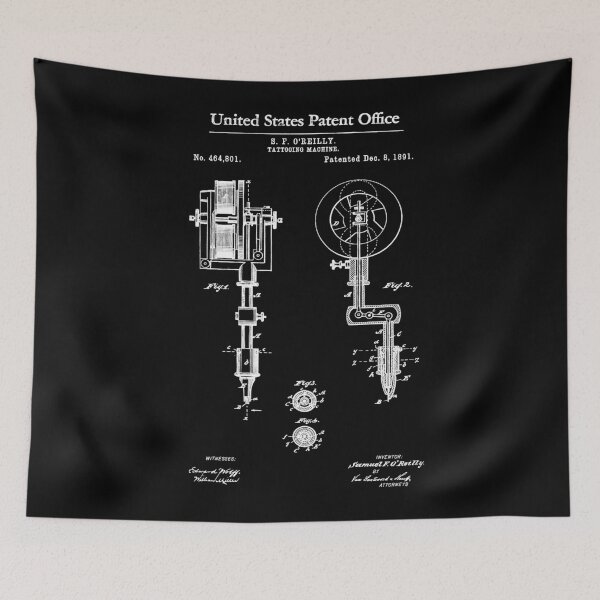 Item preview, First Tattoo Machine Patent White designed and sold by Luve Store.