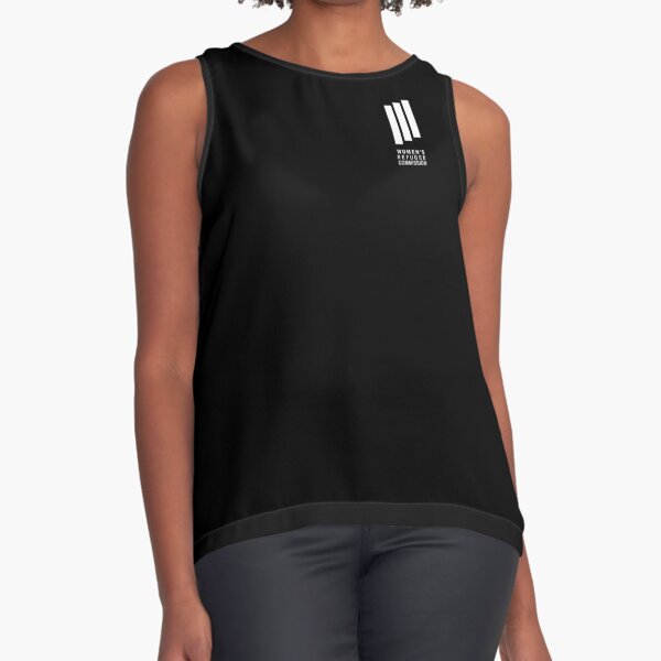 Women's Refugee Commission White Vertical Logo Sleeveless Top