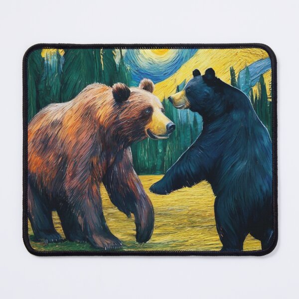 Item preview, Cute Grizzly Bear and Black Bear Playing in Field Zoo Pals designed and sold by sportsimpact.