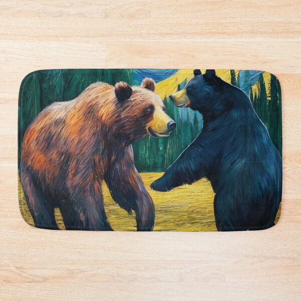 Item preview, Cute Grizzly Bear and Black Bear Playing in Field Zoo Pals designed and sold by sportsimpact.