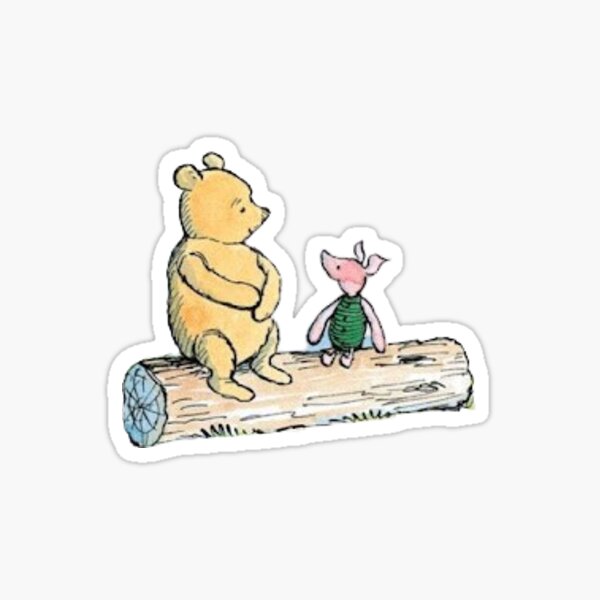 Item preview, Pooh & Piglet Sticker designed and sold by depressedmelon.