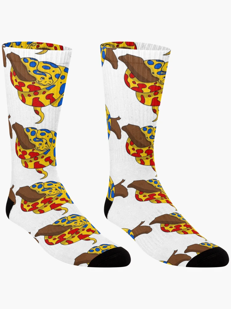 Thumbnail 3 of 5, Socks, Primary Python designed and sold by HarveyHandcraftsandDesigns.