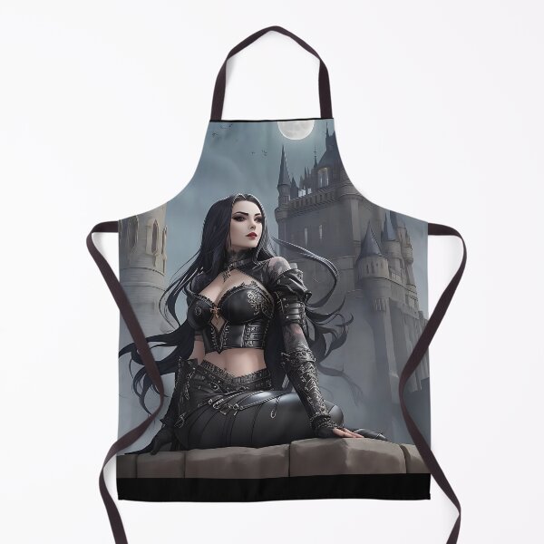 Item preview, Dark vampire beauty in front of a majestic castle under a full moon designed and sold by Frostquest.