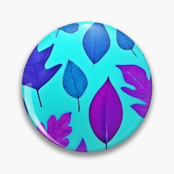 Item preview, Turquoise & Purple Leaves Design designed and sold by Health And Fitness Posts e-Store.