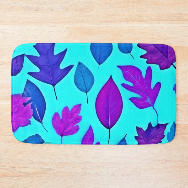 Item preview, Turquoise & Purple Leaves Design designed and sold by Health And Fitness Posts e-Store.