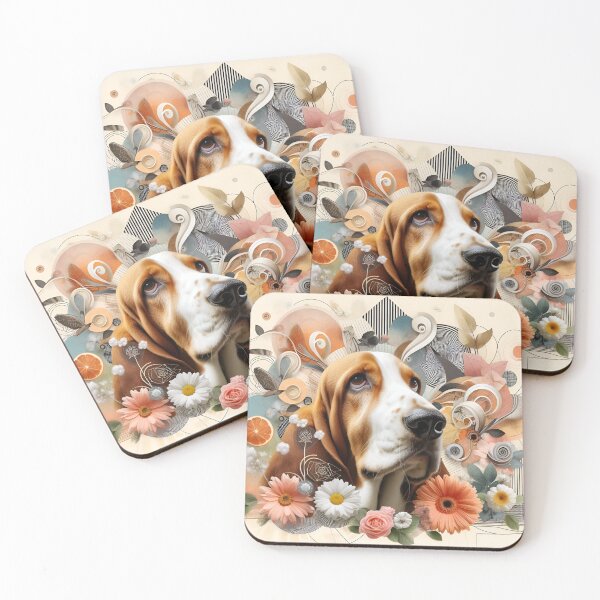 Item preview, Collage Art Magic: Basset Hound Edition designed and sold by PawspectCreate.