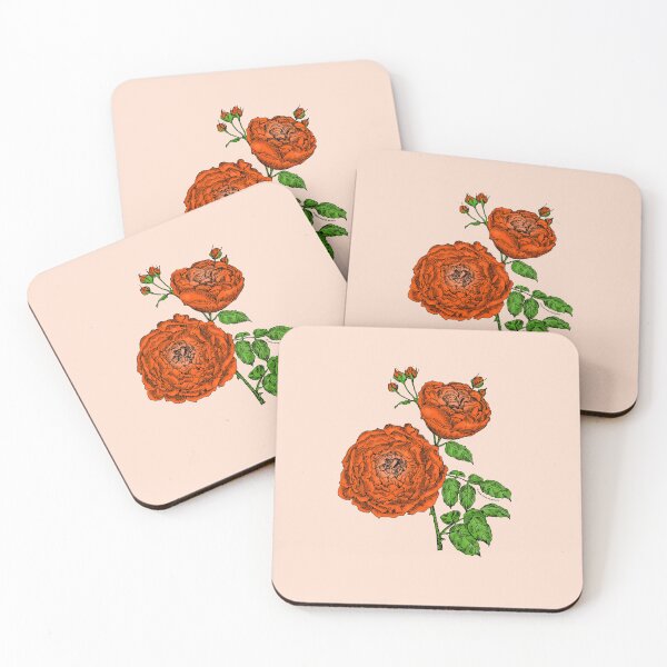 Item preview, Orange Globular Rose Bloom Very Full 40+ Petals In 3+ Rows designed and sold by Rachael Taylor.