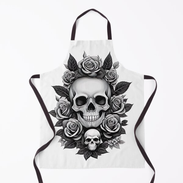 Item preview, Skull with roses skull flowers gothic designed and sold by Frostquest.