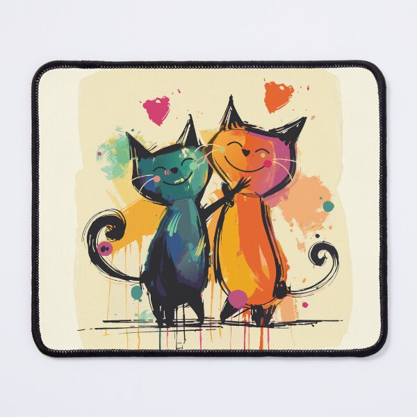 Item preview, Purrfect Pals: Smiling Cats in Harmony designed and sold by Ipek Morel.