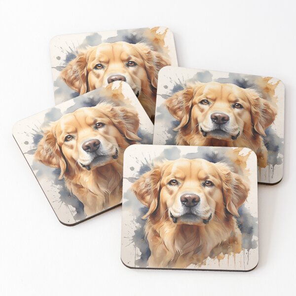 Item preview, Golden Retriever Painting designed and sold by PolygonPinnacle.