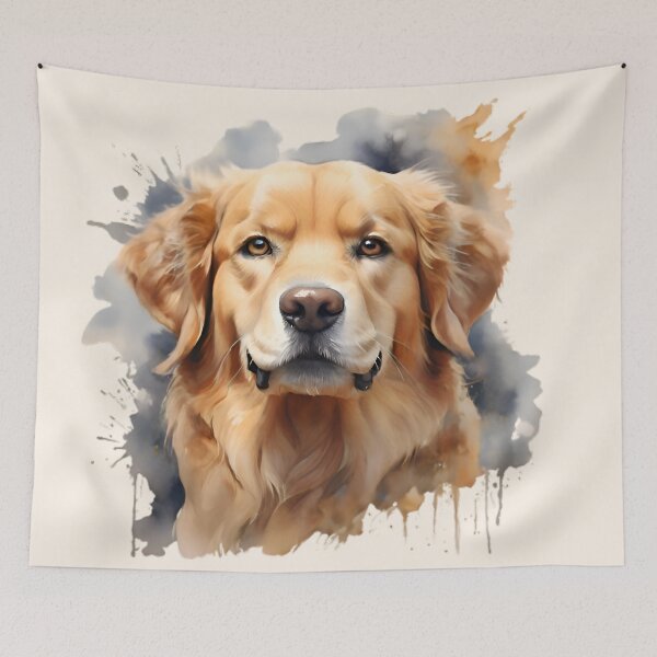 Item preview, Golden Retriever Painting designed and sold by PolygonPinnacle.