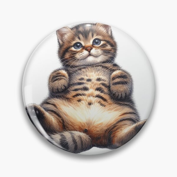 Item preview, A brown tabby showing belly cat animal lover designed and sold by WindInMay.