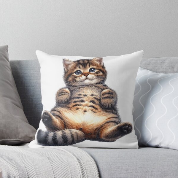 Item preview, A brown tabby showing belly cat animal lover designed and sold by WindInMay.