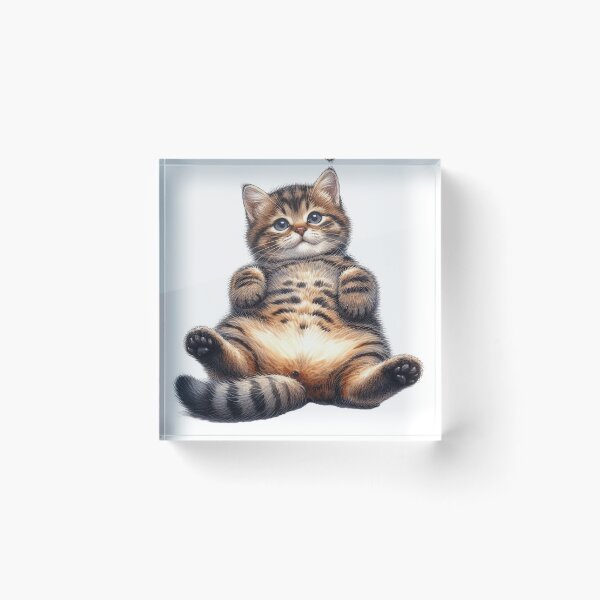 Item preview, A brown tabby showing belly cat animal lover designed and sold by WindInMay.