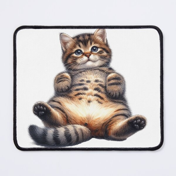 Item preview, A brown tabby showing belly cat animal lover designed and sold by WindInMay.