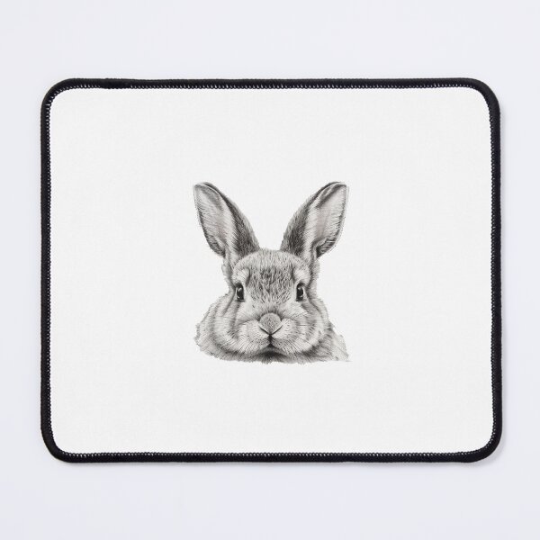 Item preview, Drawing of a Grey and white bunny face designed and sold by Sticker1Central.