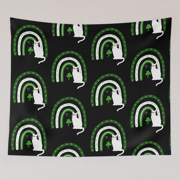 Item preview, Good Luck With Lucky Cat And A Green Rainbow Essential T-shirt designed and sold by MAGness.