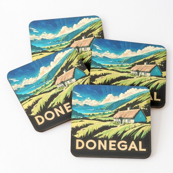 Item preview, Donegal Landscape Watercolour Cottage By The Seaside designed and sold by OliDesigns.