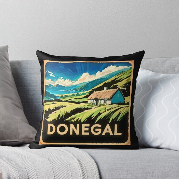 Item preview, Donegal Landscape Watercolour Cottage By The Seaside designed and sold by OliDesigns.