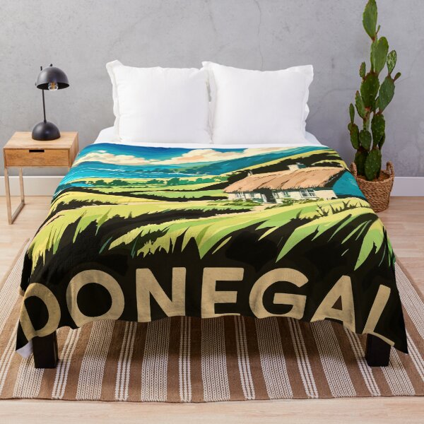 Item preview, Donegal Landscape Watercolour Cottage By The Seaside designed and sold by OliDesigns.
