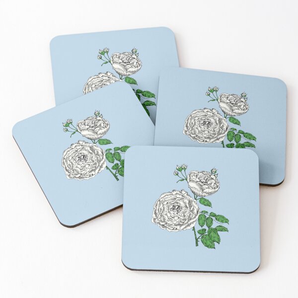 Item preview, White Globular Rose Bloom Very Full 40+ Petals In 3+ Rows designed and sold by Rachael Taylor.