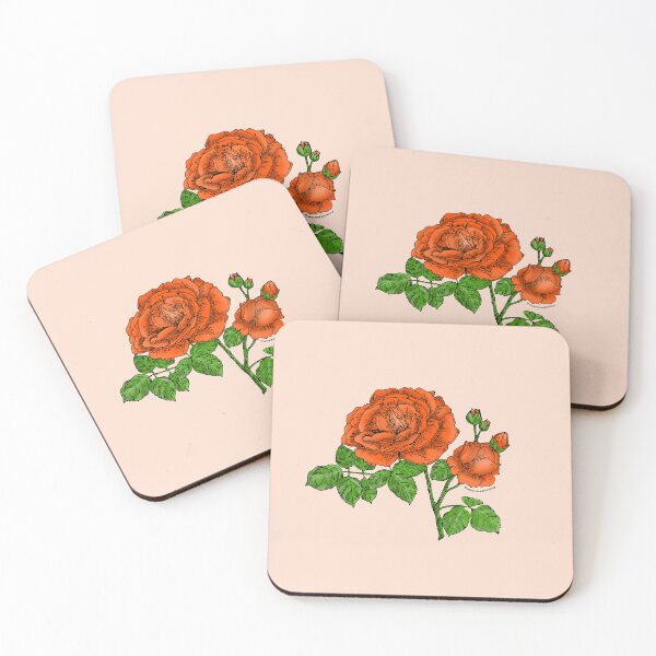 Item preview, Orange Globular Rose Bloom Full 26-40 Petals In 3+ Rows designed and sold by Rachael Taylor.
