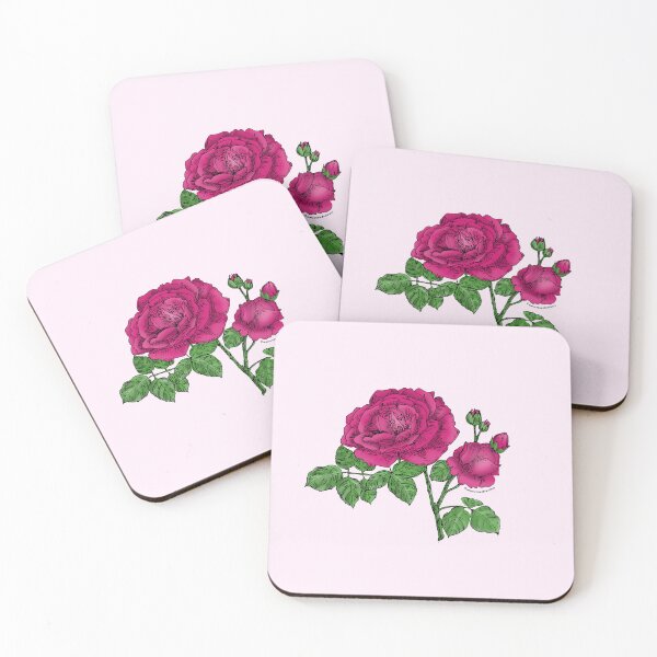 Item preview, Deep Pink Globular Rose Bloom Full 26-40 Petals In 3+ Rows designed and sold by Rachael Taylor.